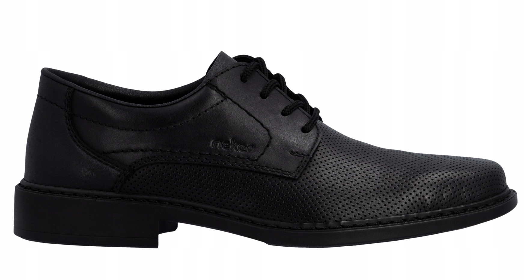 Rieker B0804-00 vel.42 černé pánské elegantní kožené polobotky