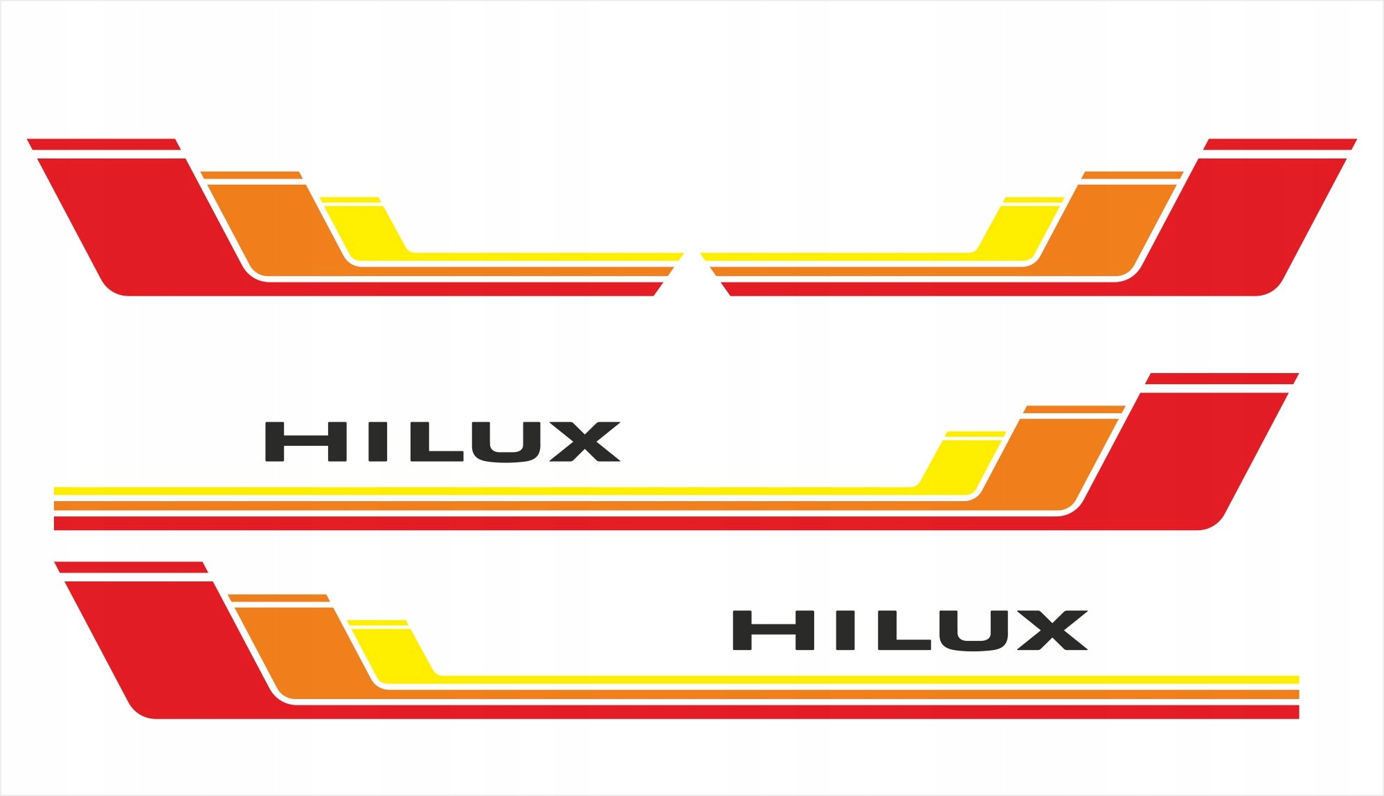 Naklejki Toyota HILUX 3 kolorowe set 02 Numer katalogowy producenta 5905090176787