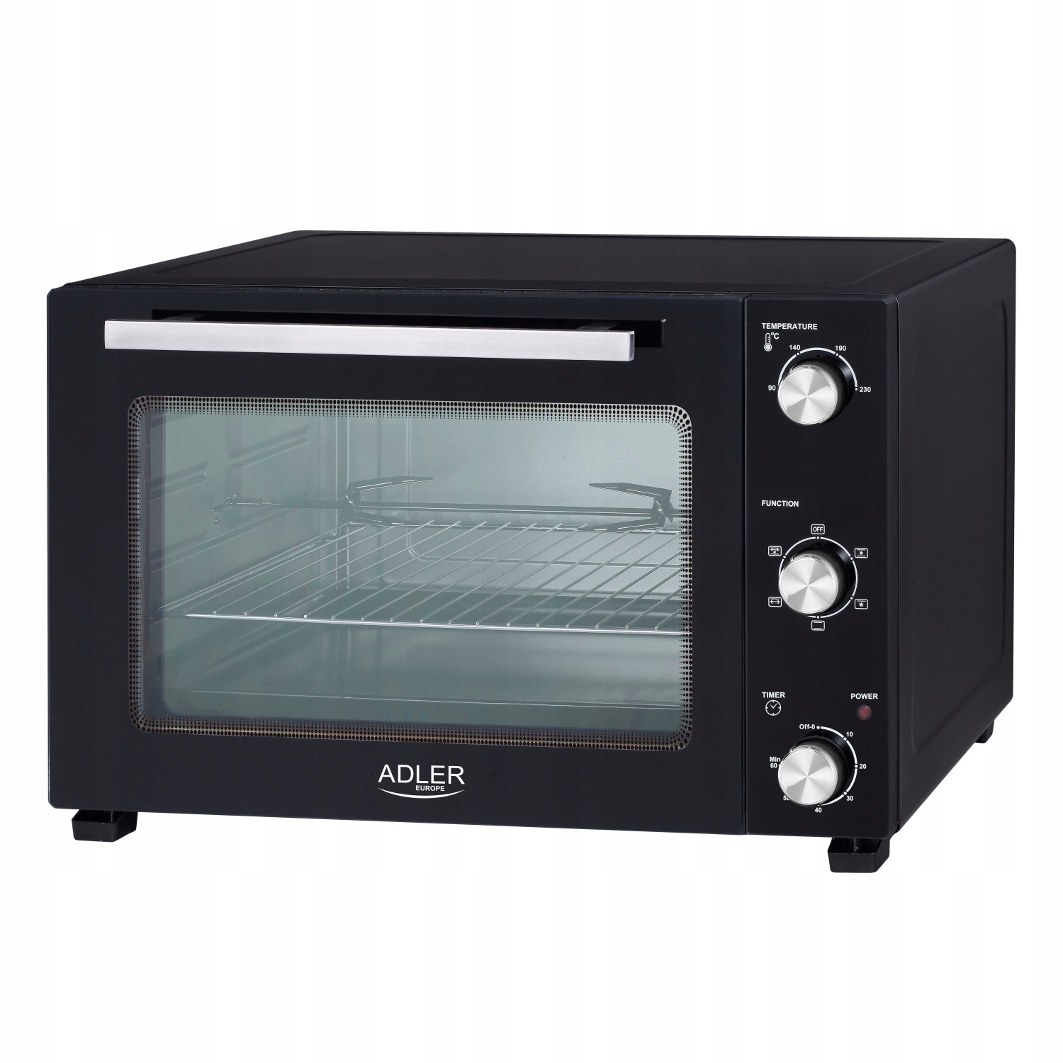 Elektrická Trouba S Termocirkulací A Rožněm, Velký Opékač 48 L 1800 W Adler
