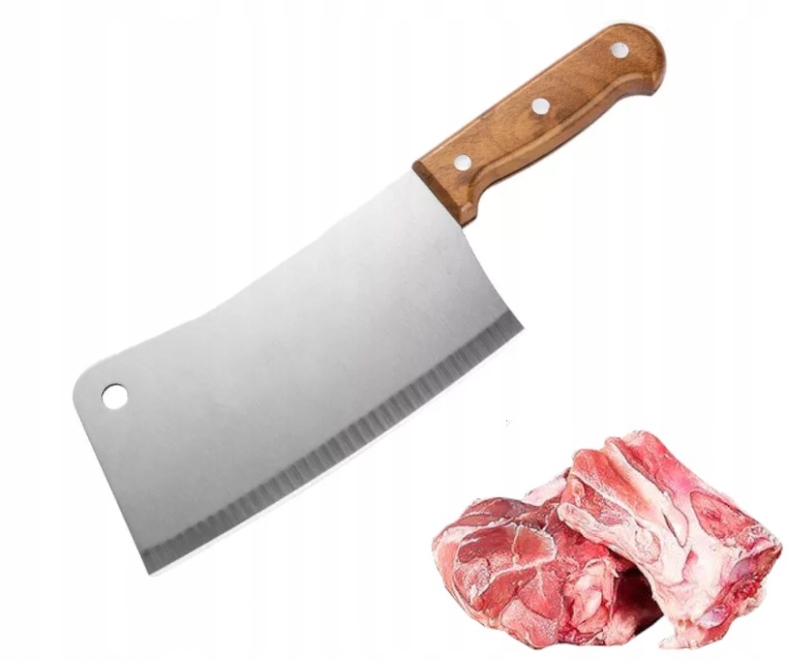 

Duży Stalowy Tasak Kuchenny Solidny Do Mięsa Moc