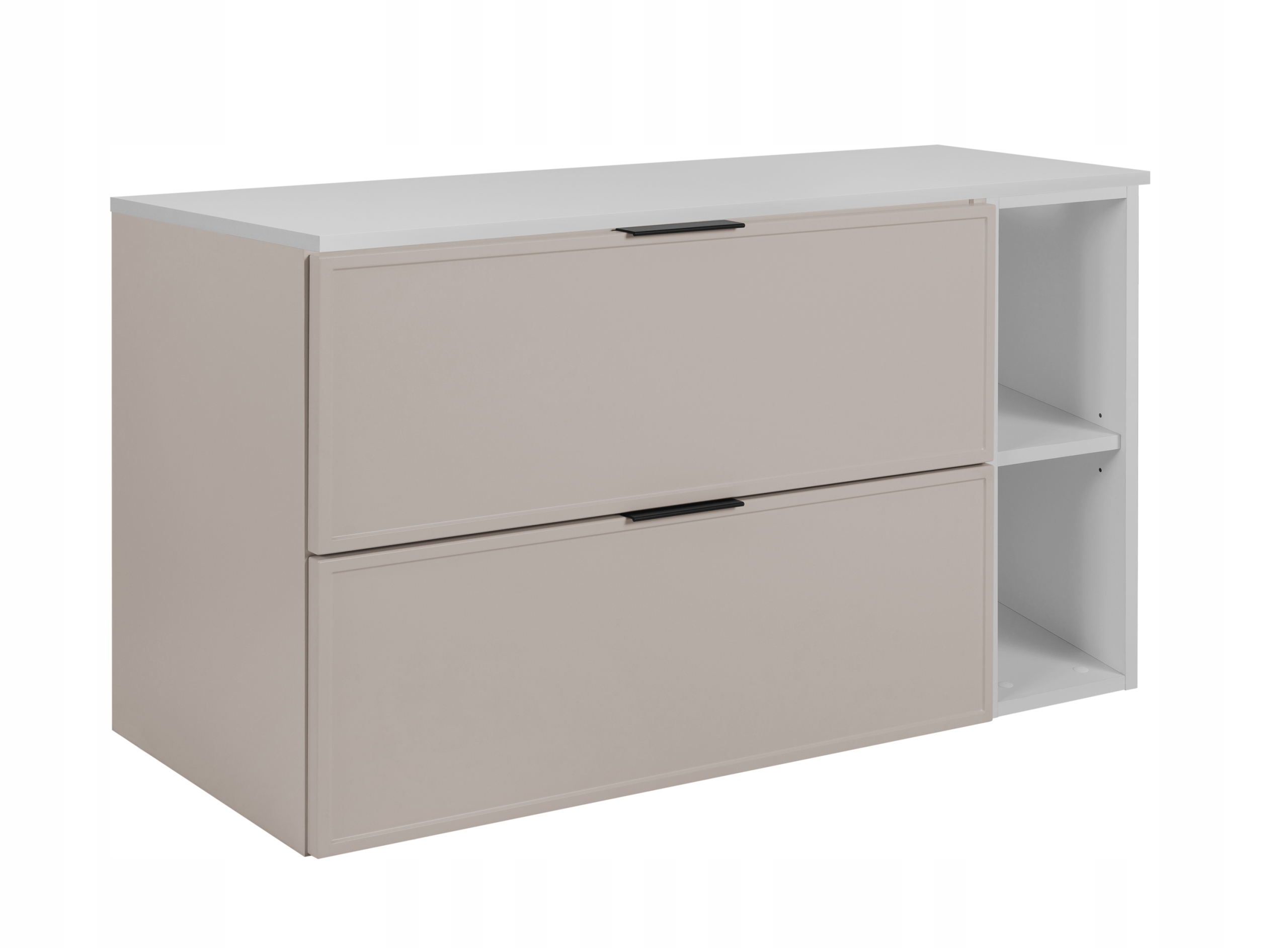 Koupelnová skříňka Závěsná sada Regál Kašmír Bílý 100 Rámeček čela Mdf