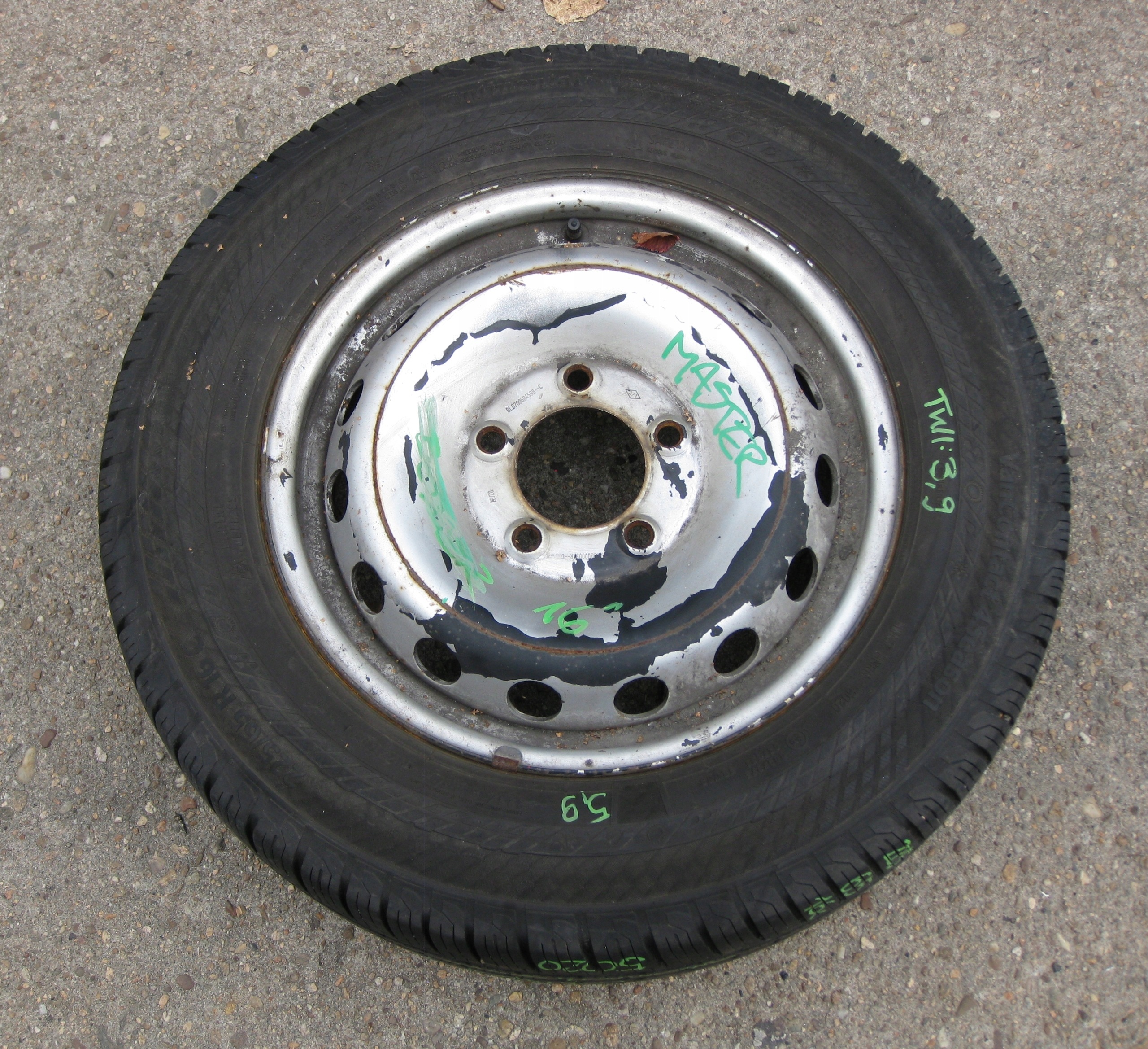 wheel spare disc 16" MASTER MOVANO N400 CONTINENTAL 225/65/16C