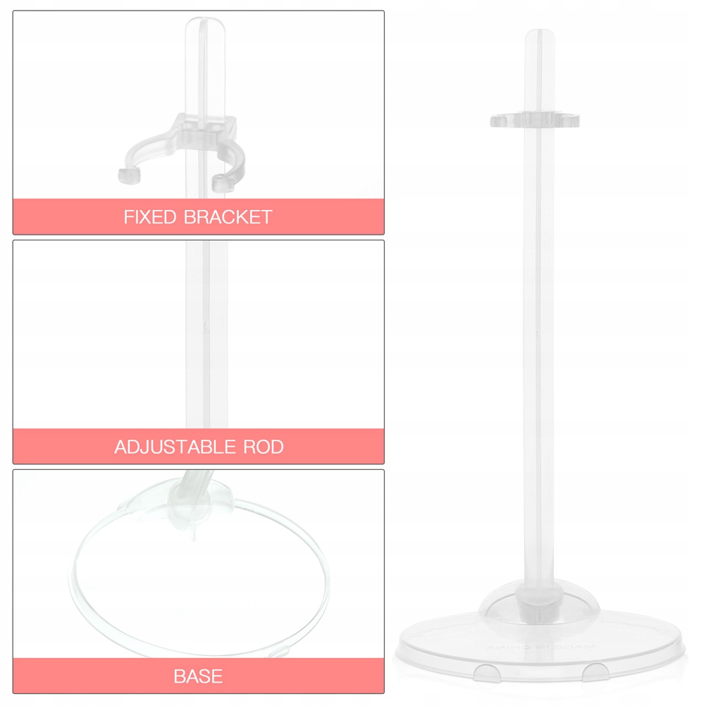 PRZEZROCZYSTY STOJAK LALKI STOI Marka bez marki