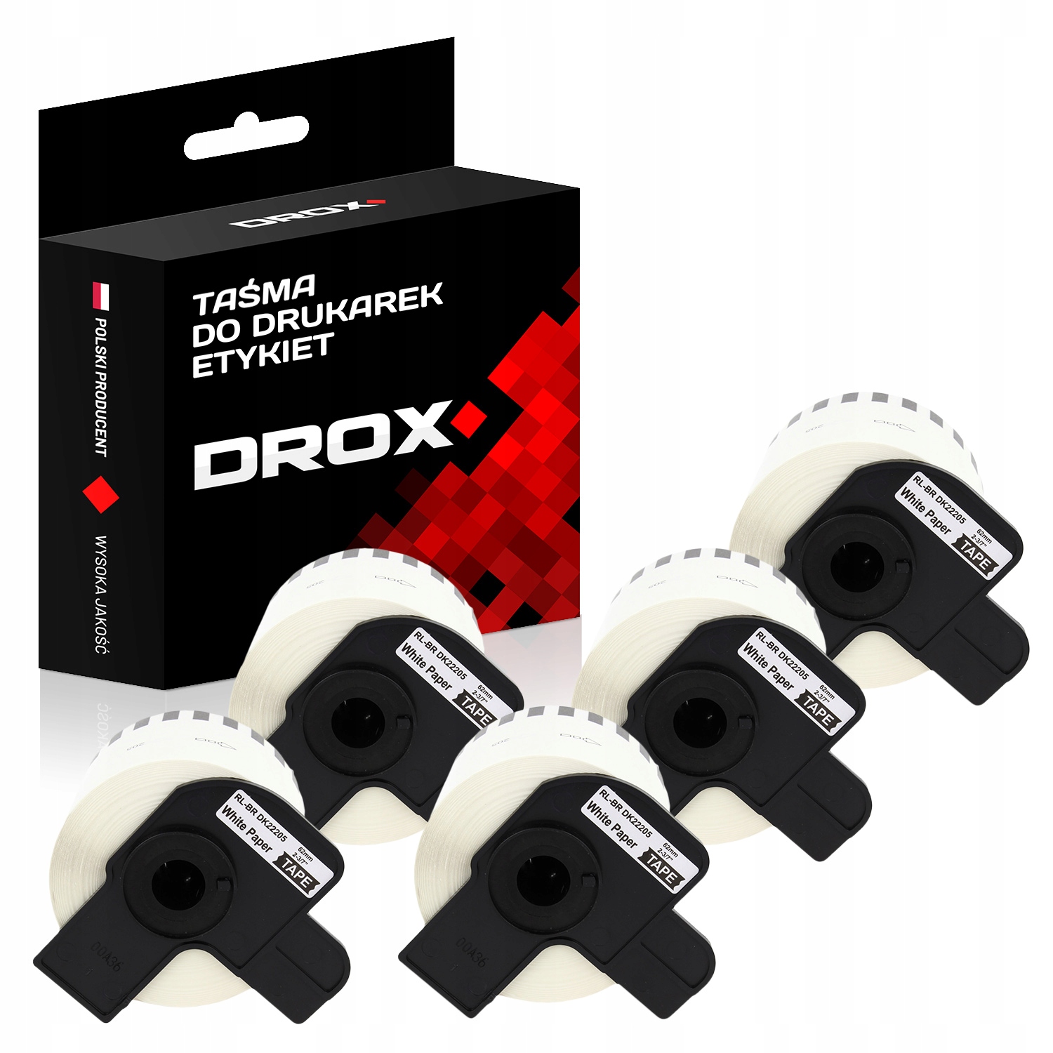 

5x Taśma termiczna do Brother Ql DK22205 62mm