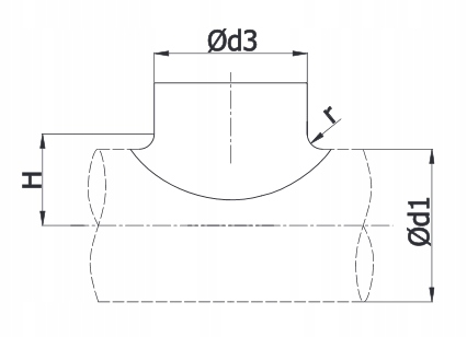 Trójnik siodłowy SP-250-125 Alnor Marka Alnor