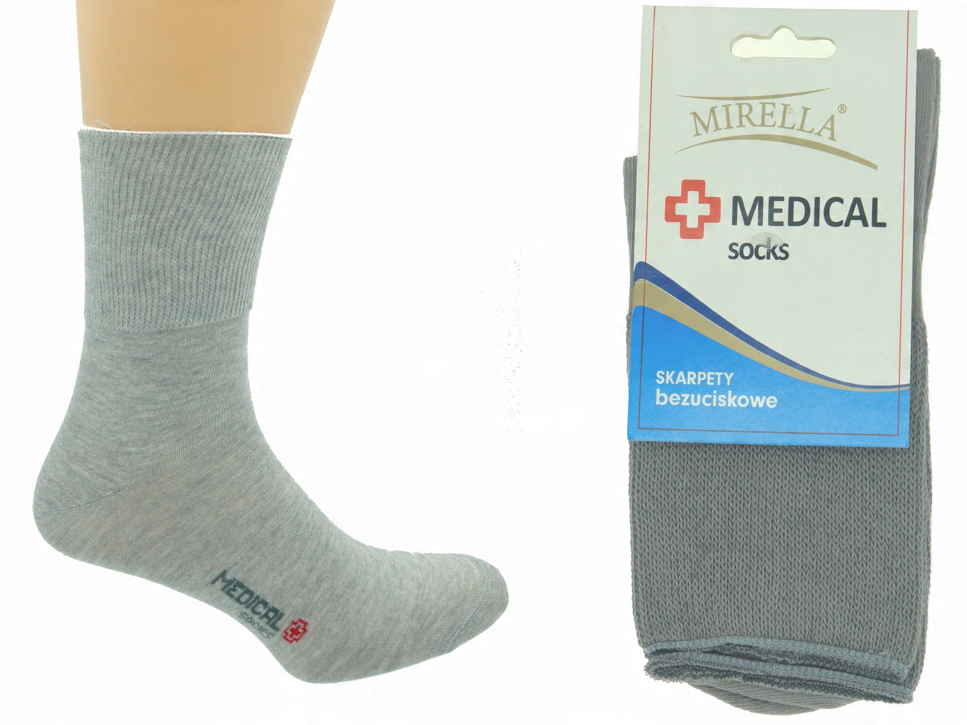 

Skarpety męskie bezuciskowe Medical 38-40 Melanż