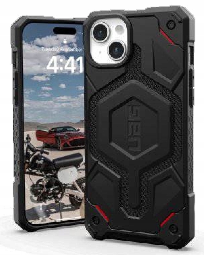 Puzdro Uag Monarch – ochranný obal pre iPhone 15 Plus (kevlar čierny)