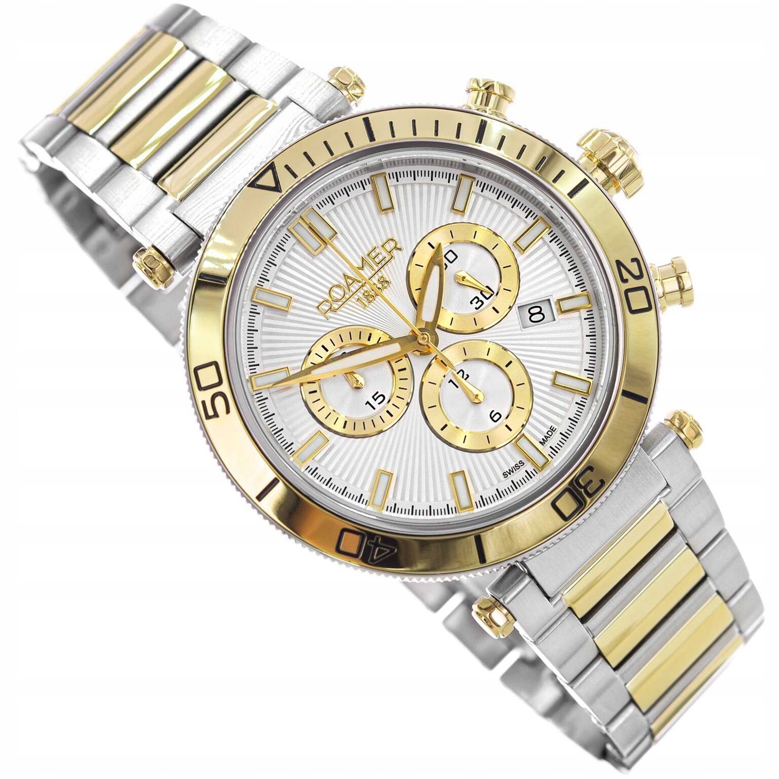 Pánské Hodinky Roamer Toscana 994837 47 25 20 Chronograf Datumovka Náramek