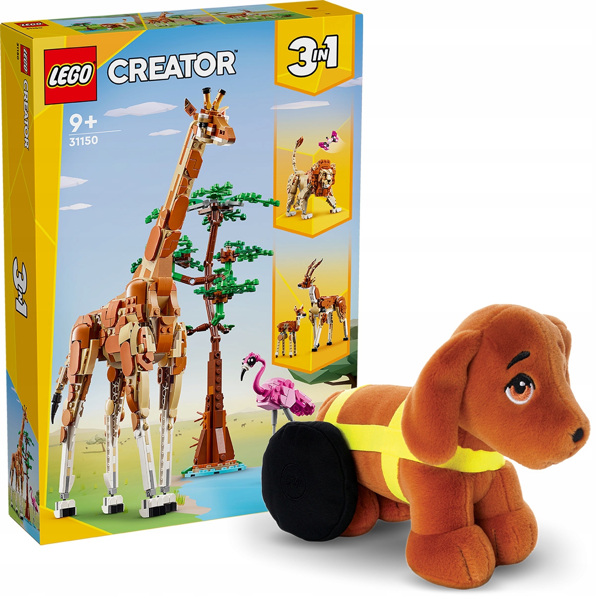Lego Creator Divoká zvířata ze safari 3v1 31150 Plyšák Pejsek