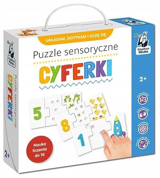 Kapitan Nauka. Puzzle sensoryczne. Cyferki