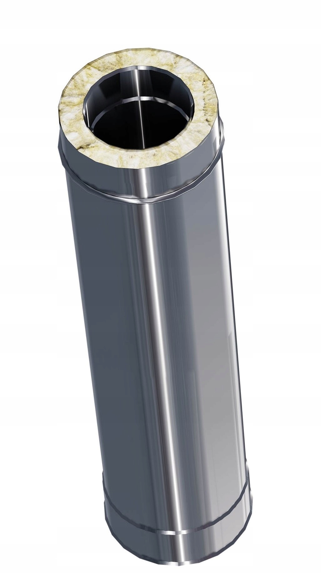 Kzd Slim Trubka izolovaná fi 180 1 m 1,0 mm dvoustěnná komínová žárovková vložka