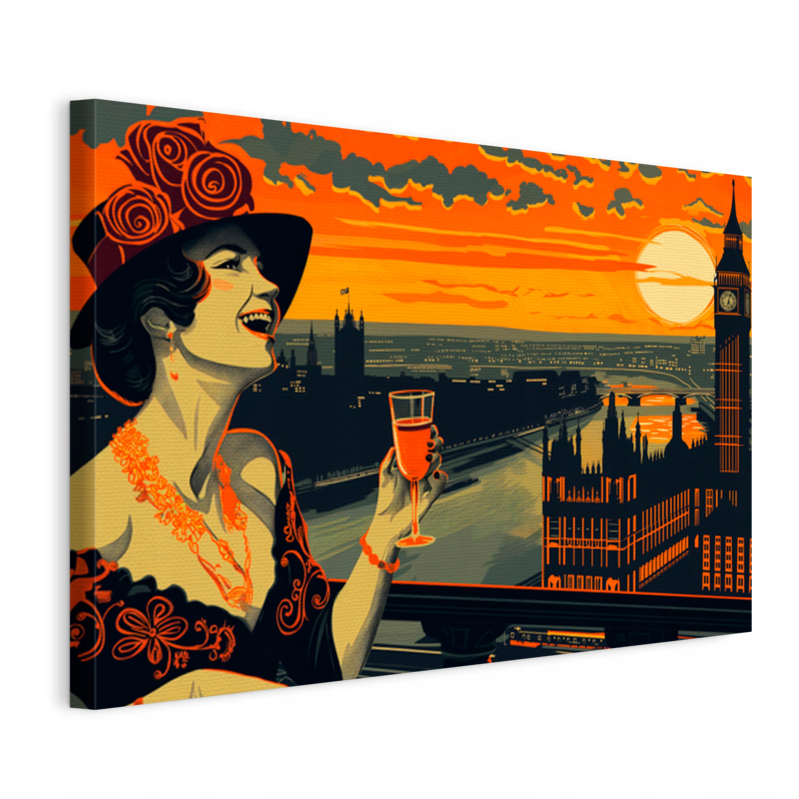Obraz na plátně Cesta Západ Slunce Vintage do obývacího pokoje Ložnice 75x50