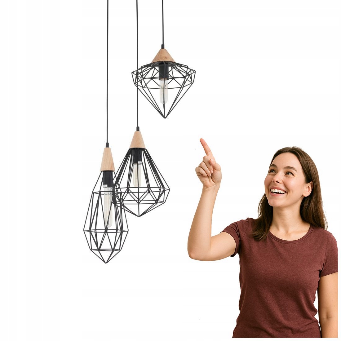 Závesná lampa Maelle MDM-2591/3 Bk Italux
