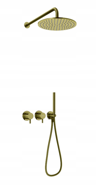 Sprchový set s dažďovou sprchou 25 Kohlman Axel Brushed Gold QW260AGDBR25