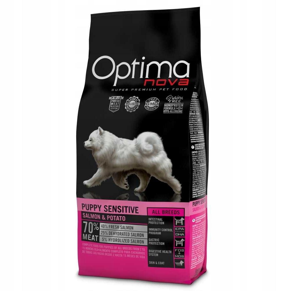 Levně OPTIMAnova Dog Puppy Sensitive Salmon &amp; Potato Gf 12 kg