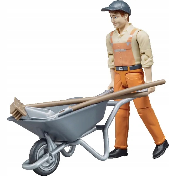 

Bruder Figurka pracownika z taczką 62130