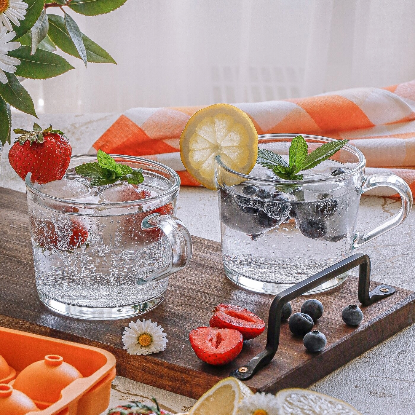 6x Szklane kubki do kawy szklanki do herbaty Tadar Kolor przezroczysty