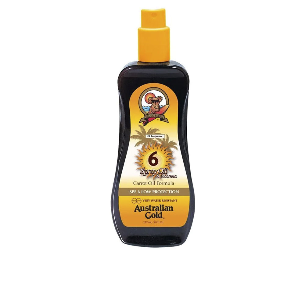 Sunscreen SPF6 spray carrot oil formula