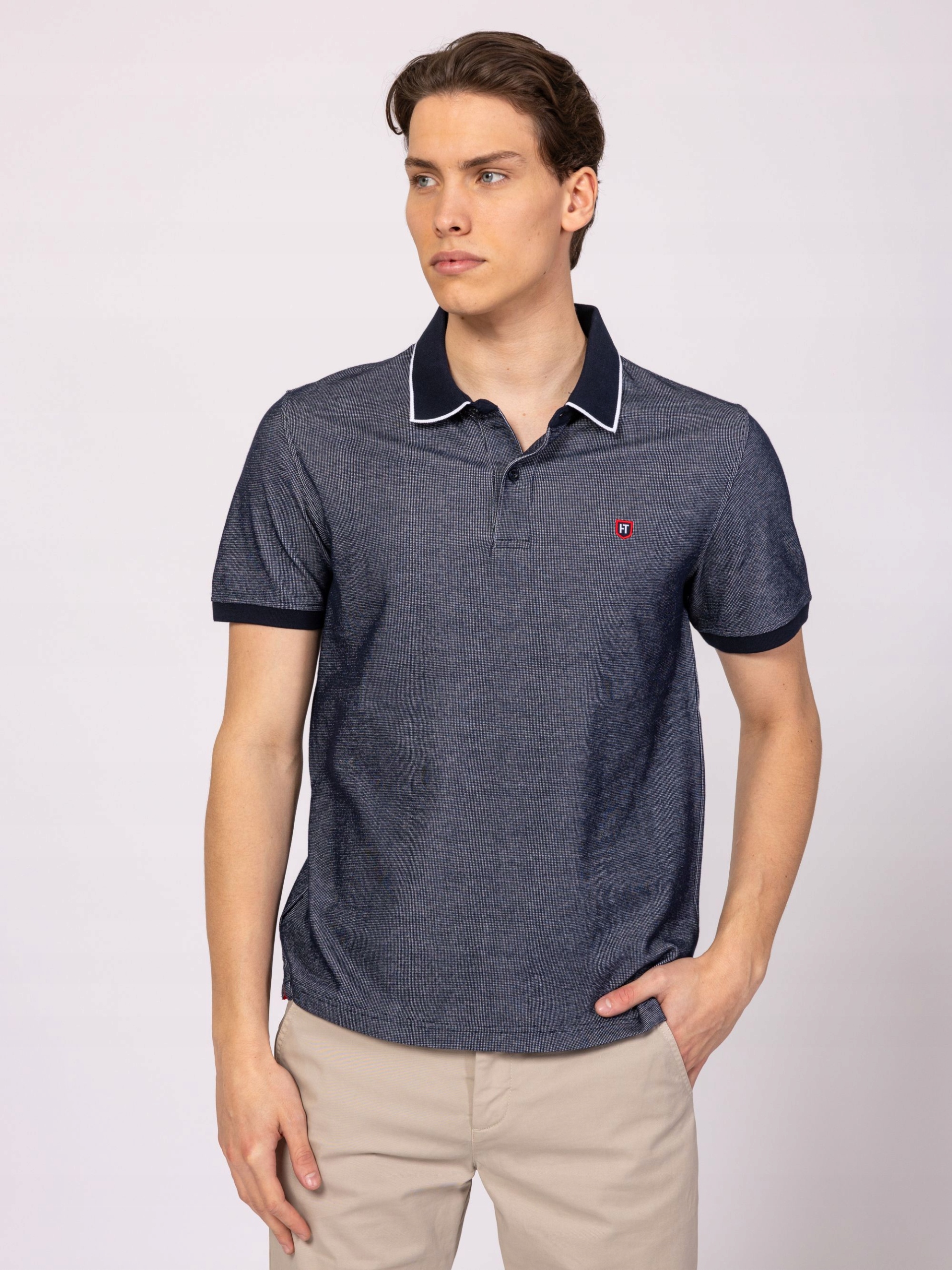 Heavy Tools Pánské Tričko Polokošile Tričko Doha Oxford Šedé L