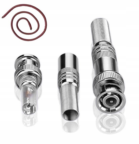 WTYK BNC SKRĘCANY Z ODGIĘTKĄ A379