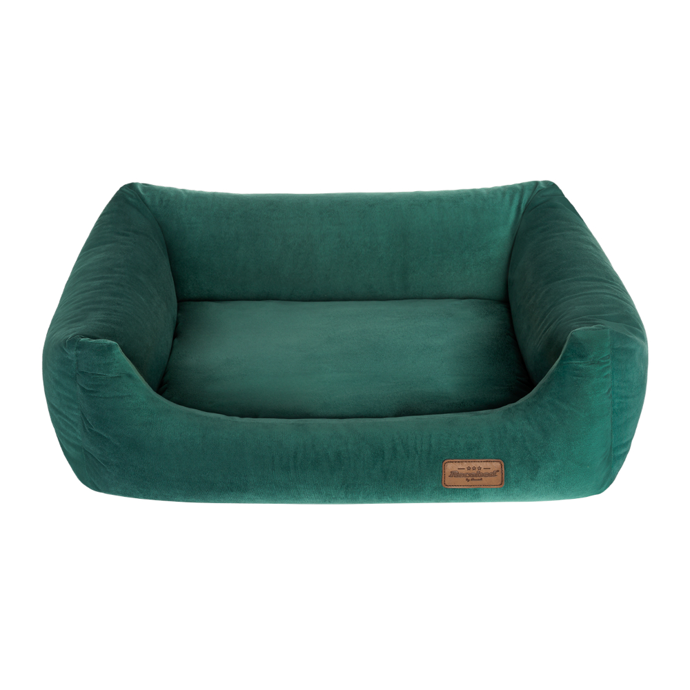 Recobed Kanapa Welurove Zielony legowisko dla psa rozmiar M 80x65 cm