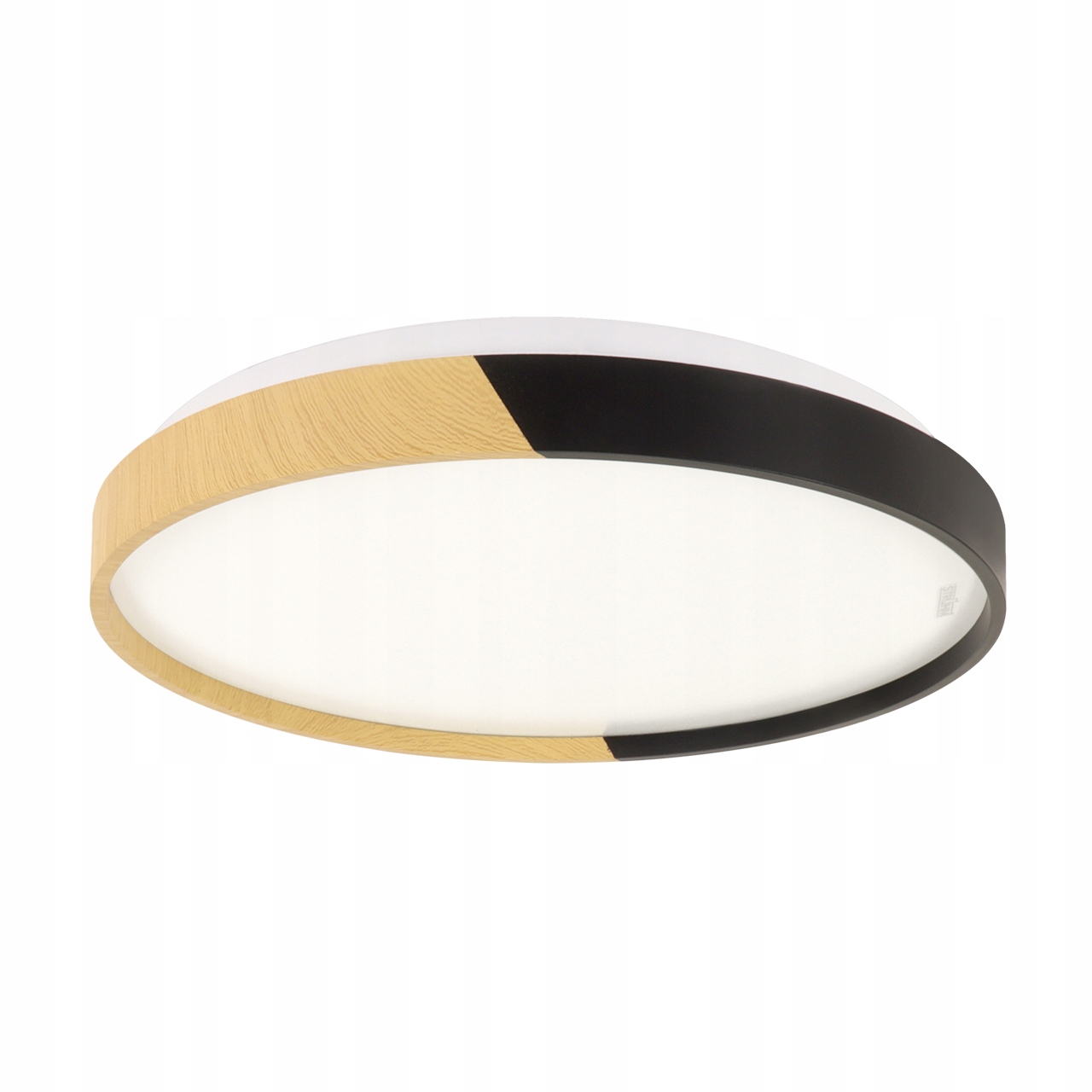 Led Stropné Svietidlo do kúpeľne 48W dub/čierna Ø48cm IP44 moderné Struhm