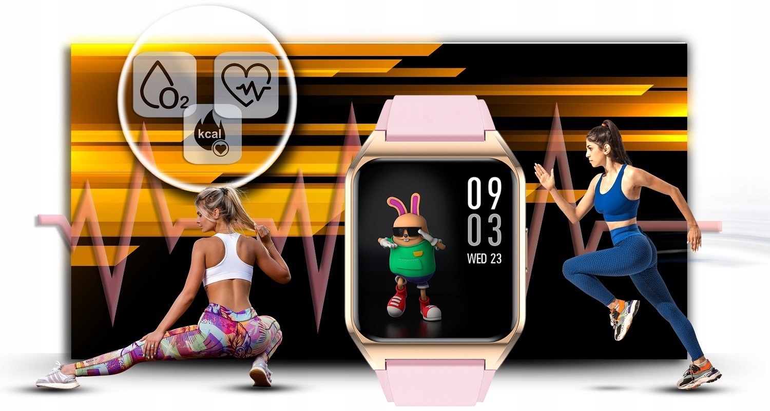 SMARTWATCH DAMSKI ZEGAREK +GRAWER ROZMOWY TERMOMETR MENU POLSKIE Model inny