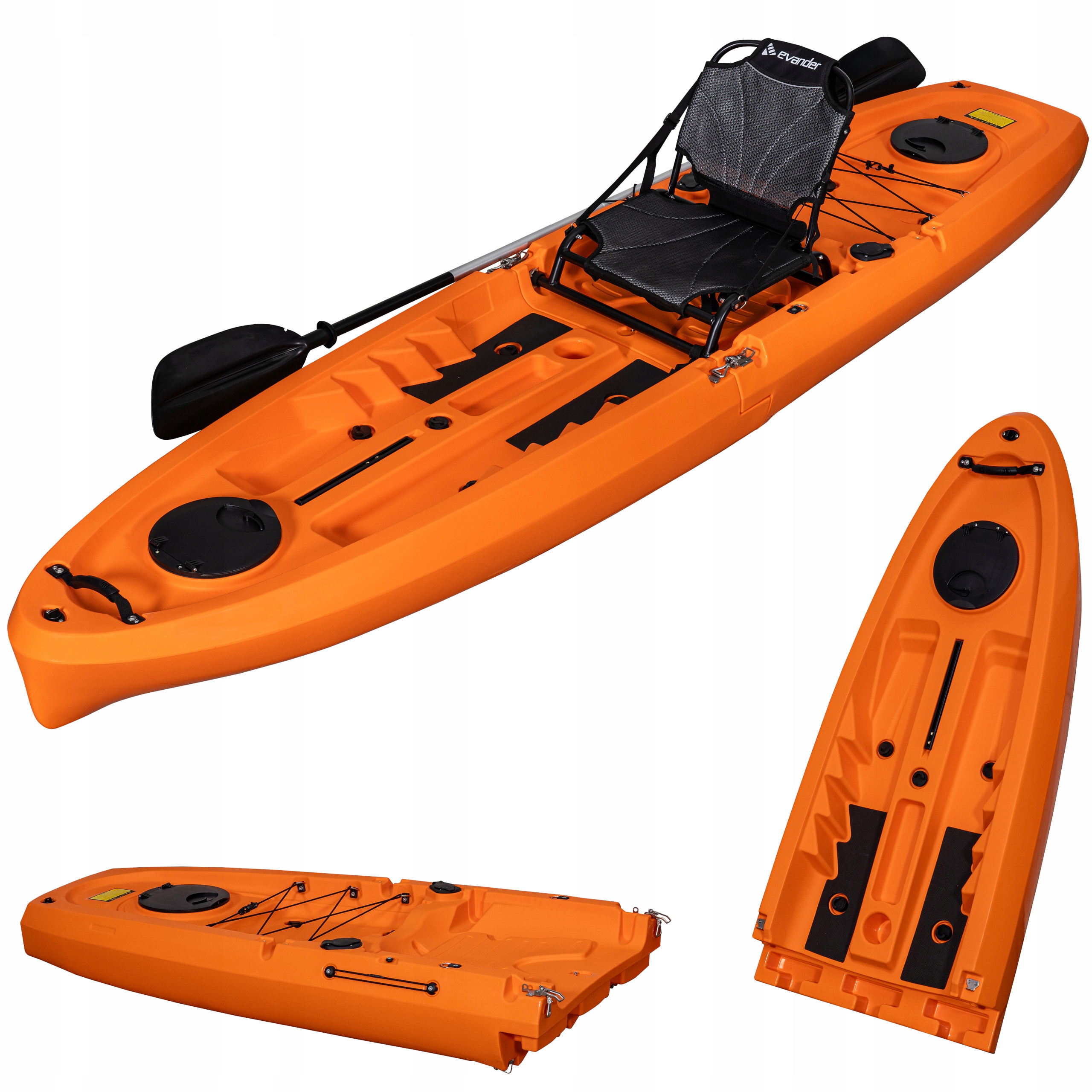 Modułowy Kajak Rekreacyjny 330CM Składany Kajak 2 Moduły Wiosło Siedzisko