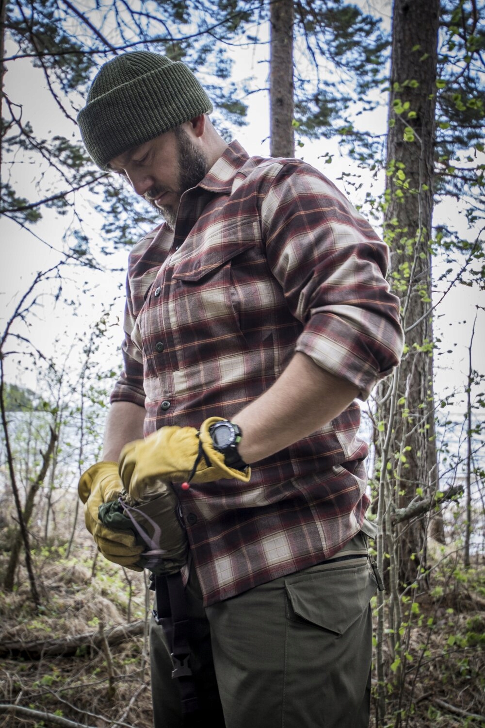 CZAPKA ZIMOWA WANDERER WEŁNA MERINO NA ZIMĘ BUSHCRAFT HELIKON EARTH BROWN Rozmiar uniwersalny