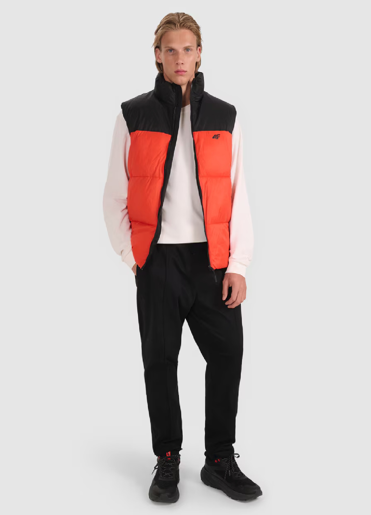 4F Pánská Vesta Bunda Bez Rukávů M229 Červená S