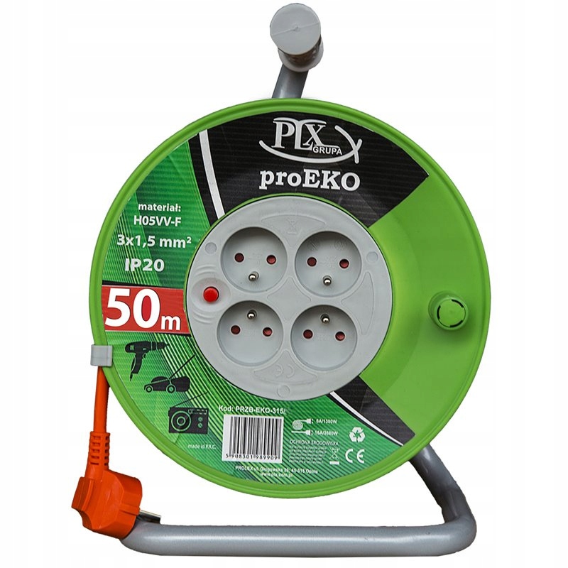 Predlžovací Kábel Buben 3x1,5 50 mb Eko IP20 Plx