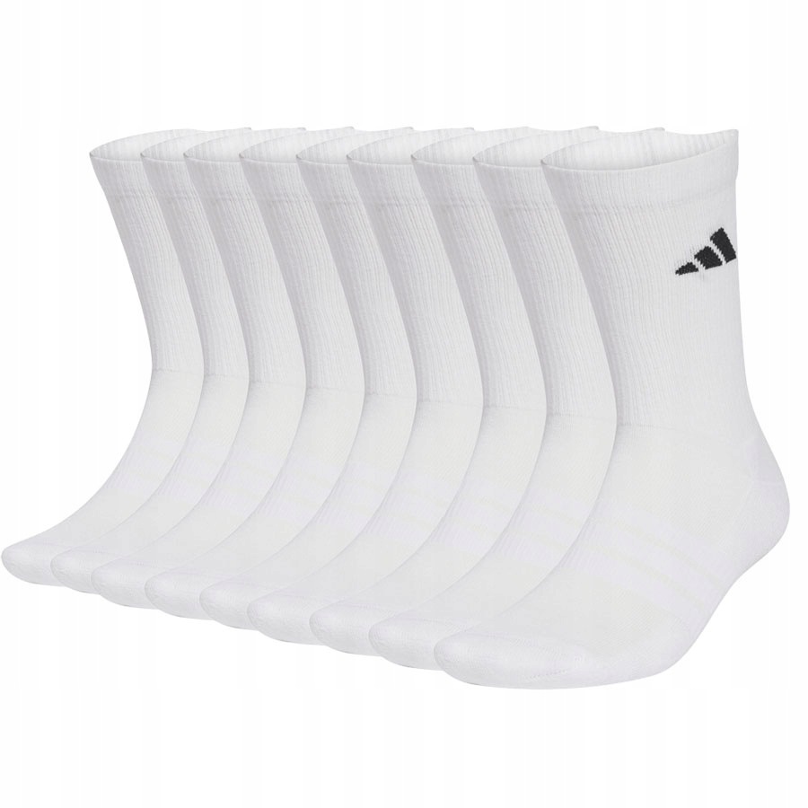 Pánské ponožky adidas Cushioned Essentials Crew 10P bílé KF9095 vel.