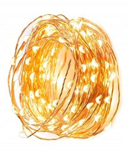 

Lampki Choinkowe Na Druciku 20 Led Ciepły Biały