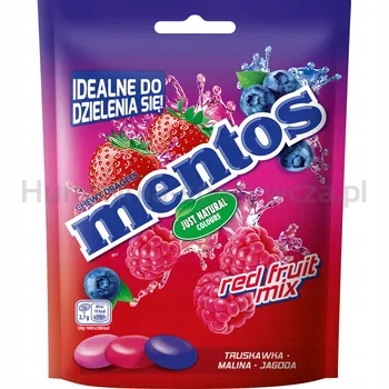 Levně Mentos Red Fruit Mix 160 G (Mentolky s příchutí červeného ovoce 160 g)