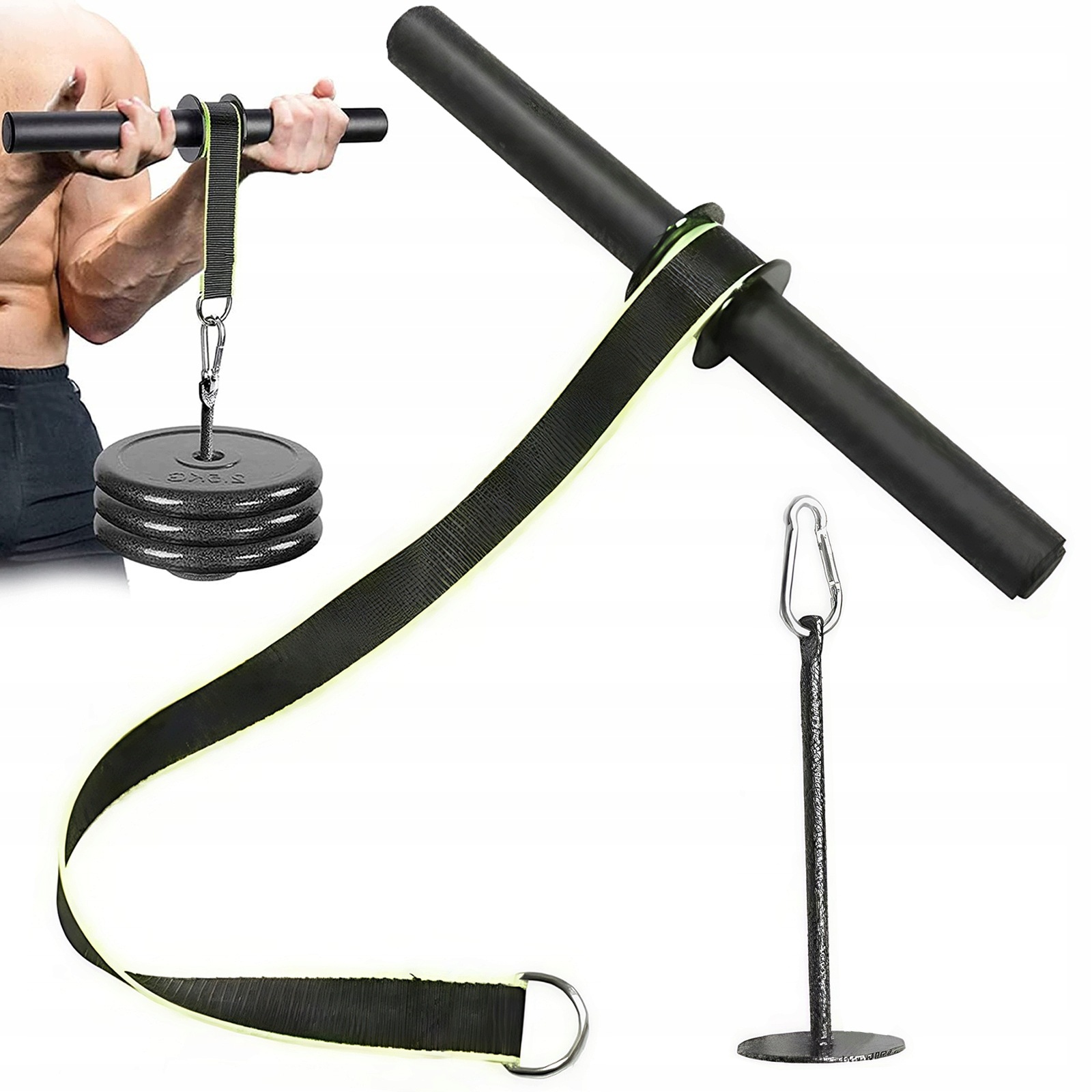 Wrist Roller Z 100CM Sznurem Do Treningu Mięśni Przedramion I Nadgarstków