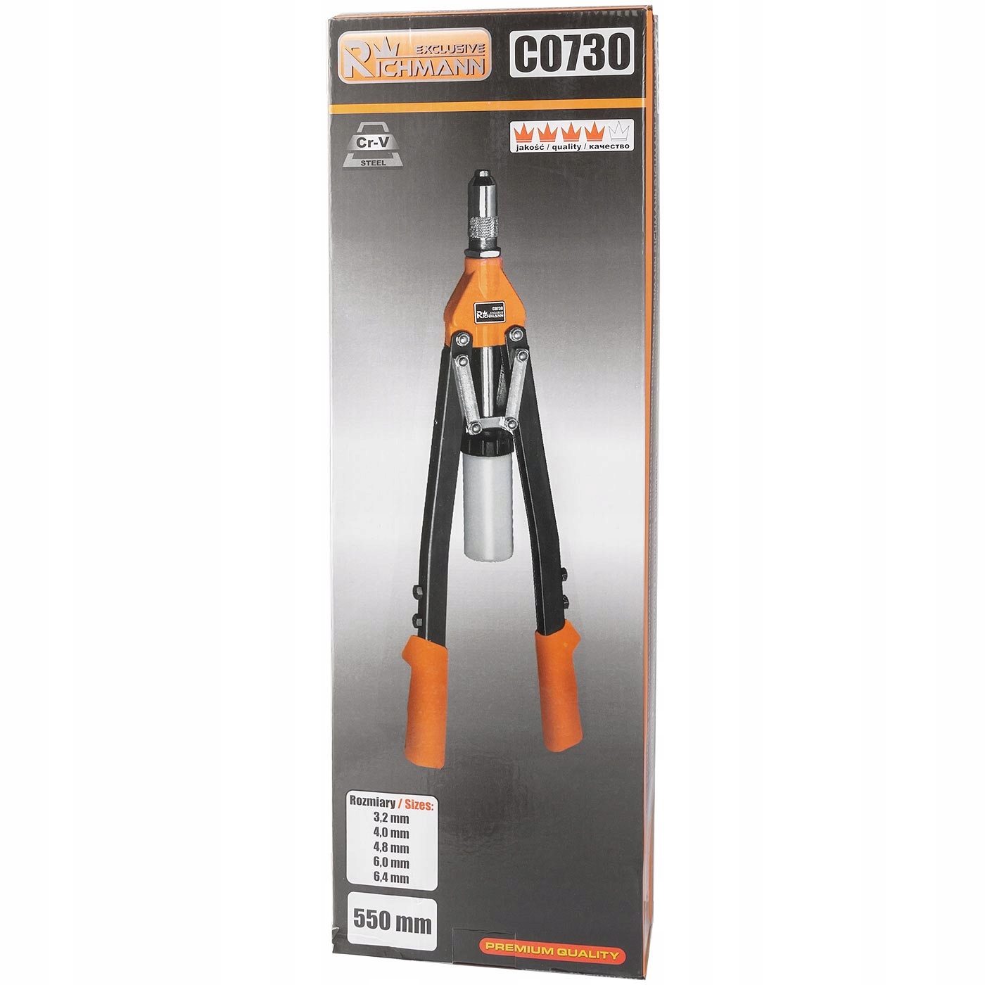 ZESTAW NITOWNICA NOŻYCOWA 550MM ZBIORNIK + NITY Marka RICHMANN