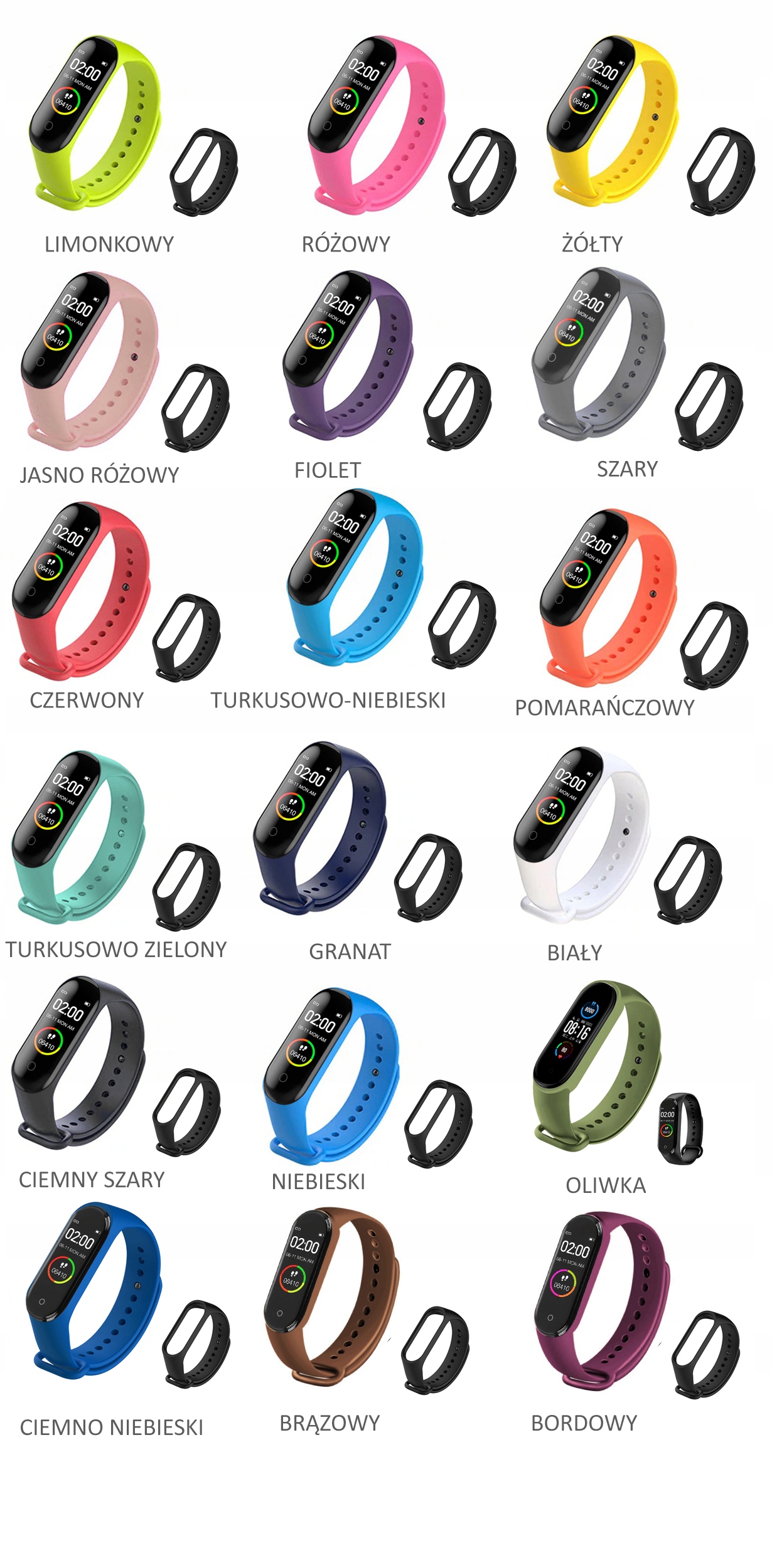 SMARTBAND OPASKA PULSOMETR SMARTWATCH + PASEK Rodzaj cyfrowe