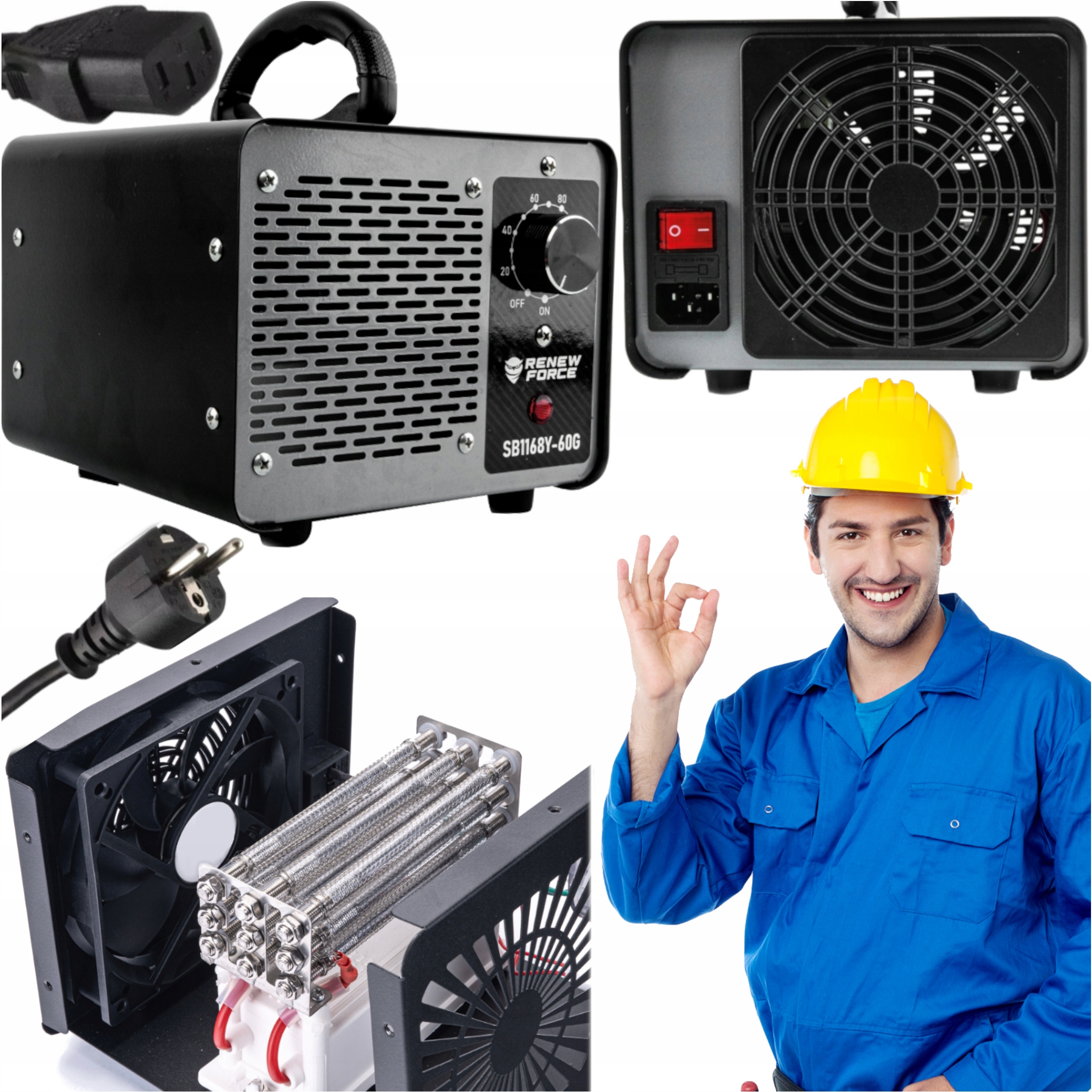 Generátor Ozonu Sterilizátor Vzduchu Odplísňovač 60 000 mg/h Premium