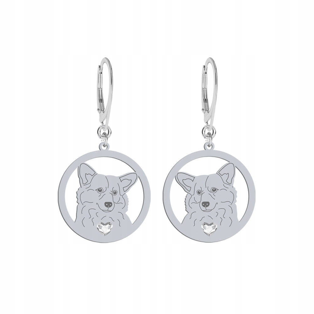 Stříbrné Náušnice z Welsh Corgi Pembroke Stříbro 925 Dárek Gravírování Bonus