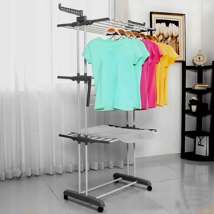 SUSZARKA NA PRANIE STOJĄCA DO UBRAŃ SKŁADANA WIESZAK STOJAK XXXL WZMOCNIONA Kod producenta SKŁADANA SUSZARKA STOJĄCA PIONOWA NA PRANIE