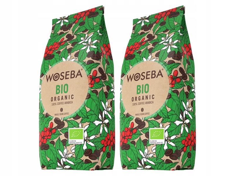 Kawa ziarnista Woseba Bio Organic Arabica 2 x 1 kg