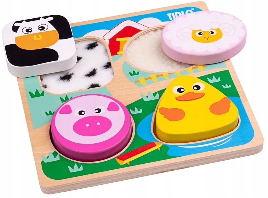 

Puzzle Dotykowe zwierzątka Sensoryczne faktury