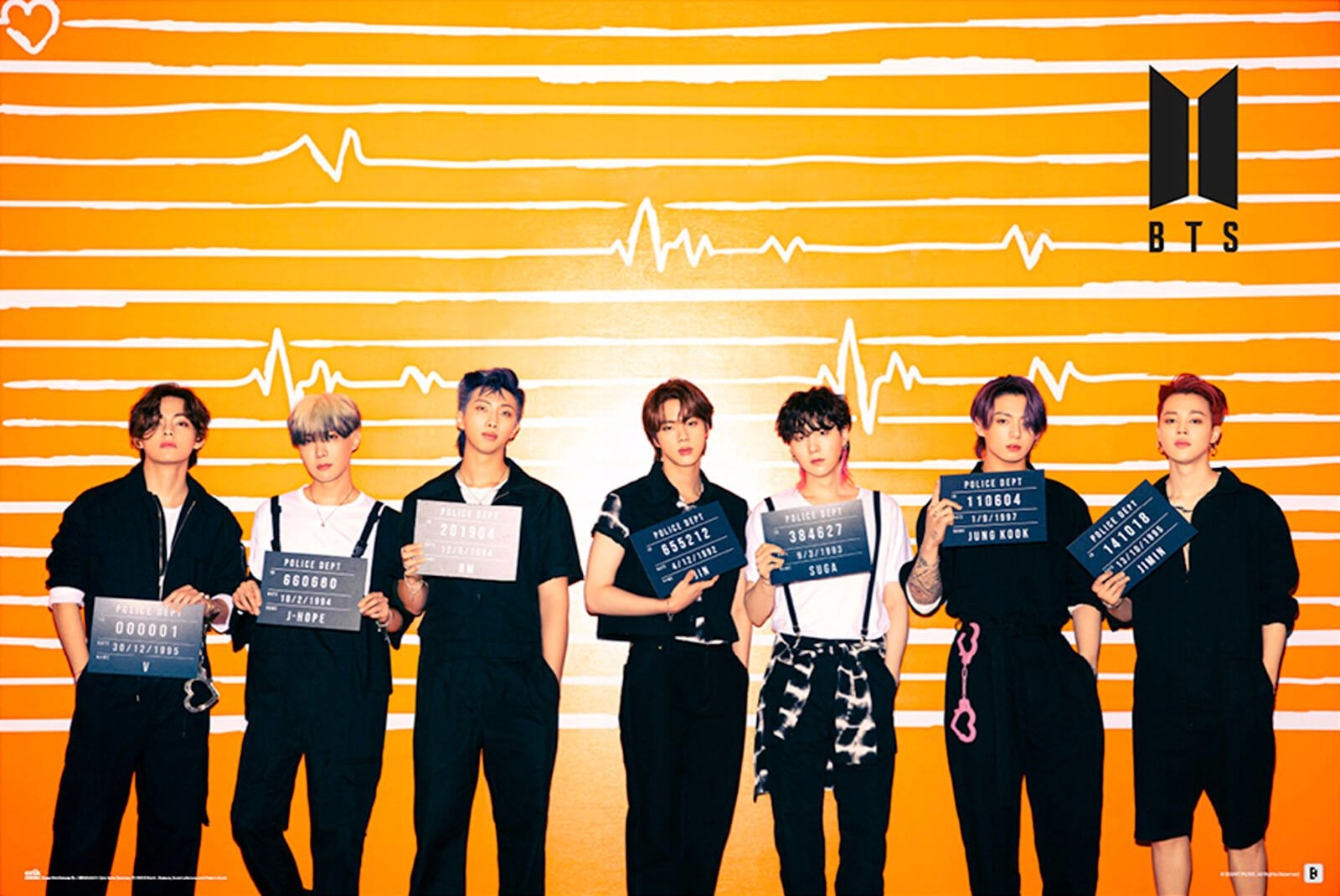 

Plakat Bts Police Dept dla fana K-pop 91,5x61 cm