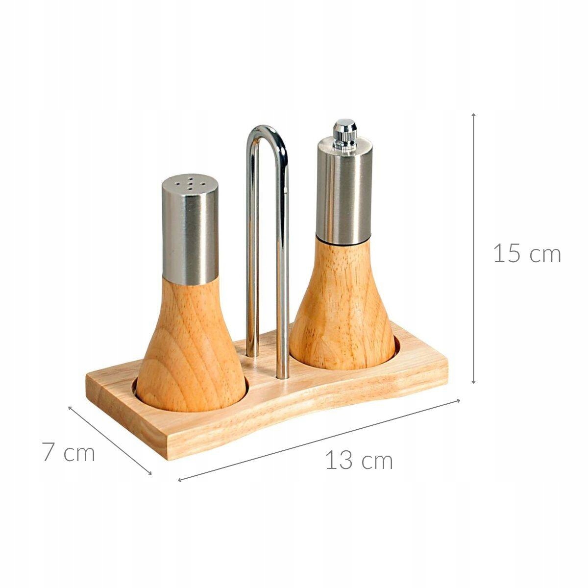 KOMPLET NA PRZYPRAWY SOLNICZKA+PIEPRZNICZKA KESPER Kolor odcienie brązu i beżu