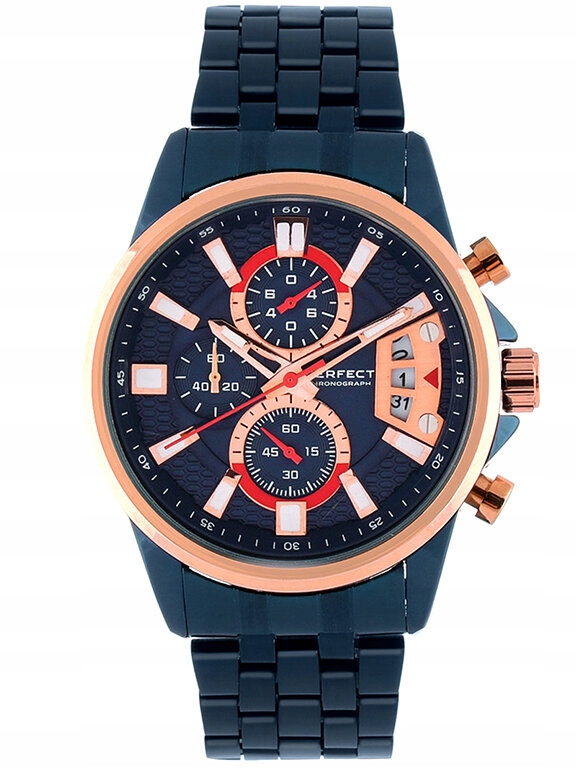 Pánské Hodinky Perfect M504CH-06 Chronograf Box Gravírování