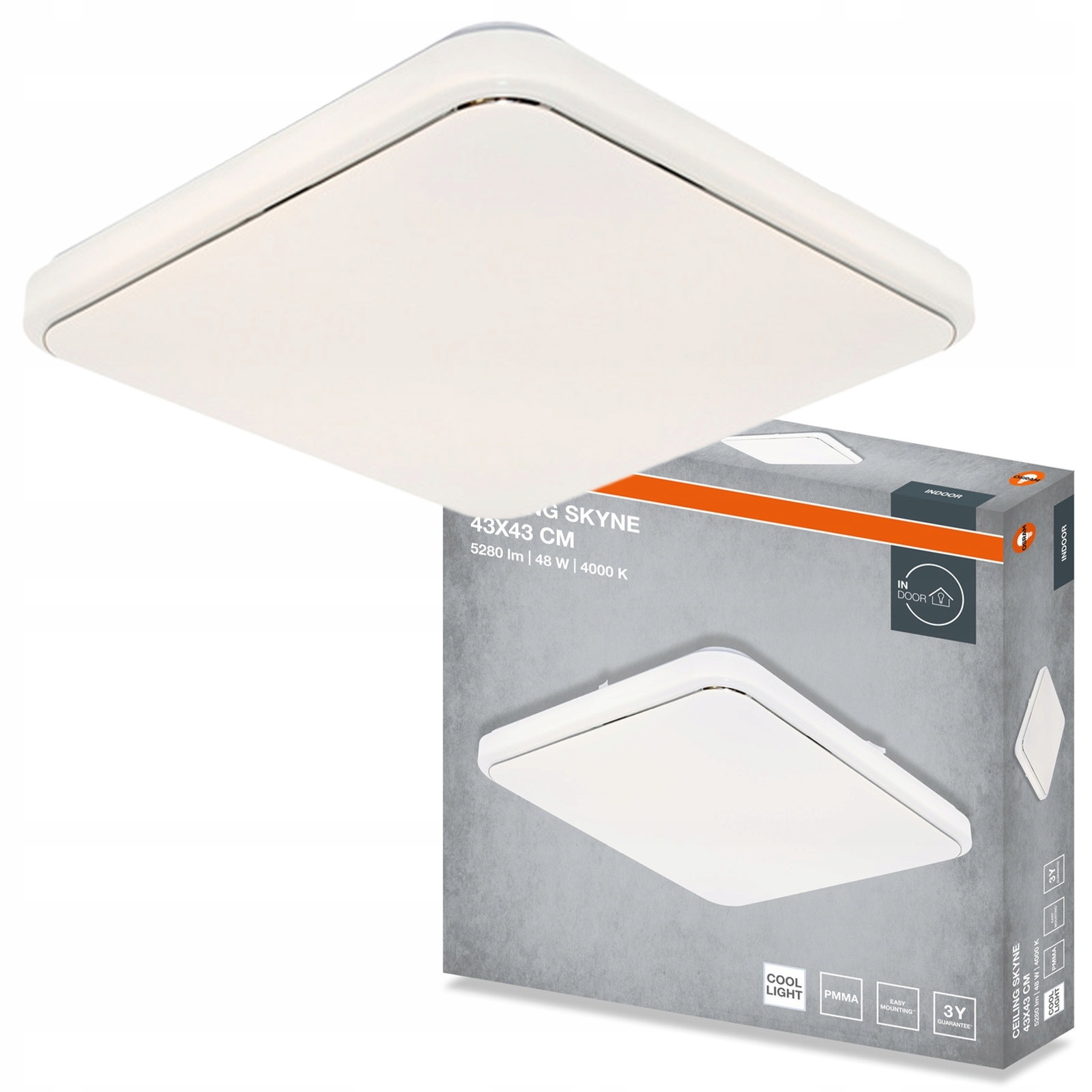 Stropné Svietidlo Led stropná lampa Nástenná lampa Panel 48W 3360lm 4000K Osram