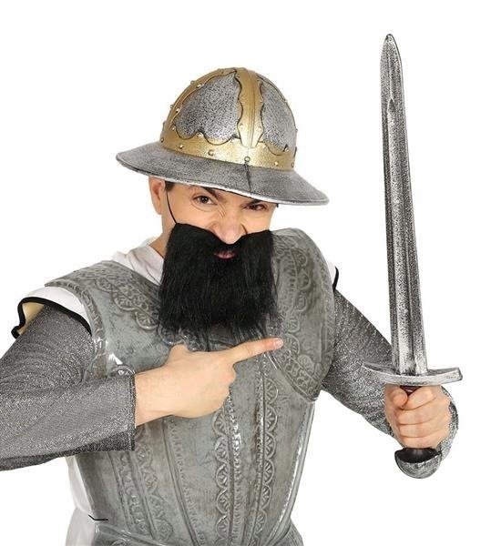 MIECZ ŚREDNIOWIECZNY SREBRNY RYCERZA 66 CM