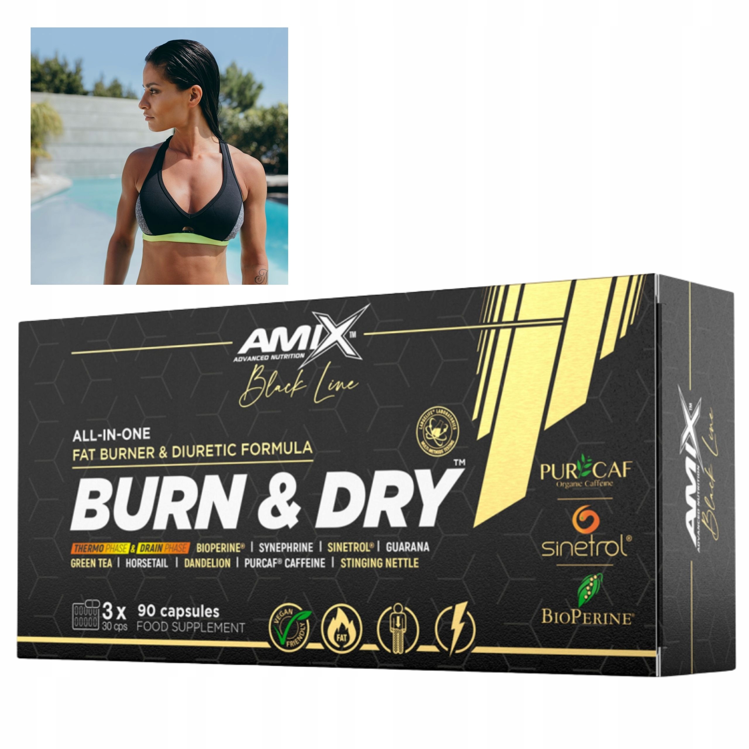 Fat Burner Účinný spalovač tuků z břicha Guarana Extract Bioperin