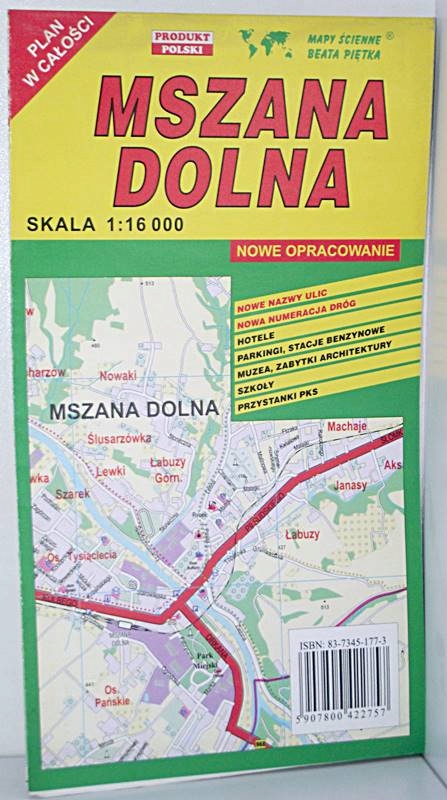 Mszana Dolna mapa 1:16000