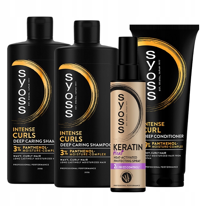 Curls Waves Szampon Odżywka Spray Termo do Włosów Kręconych Zest